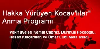 Hakka Yürüyen Kocav'lılar' Anma Programı