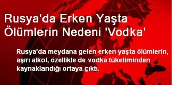 Rusya'da Erken Yaşta Ölümlerin Nedeni 'Vodka'