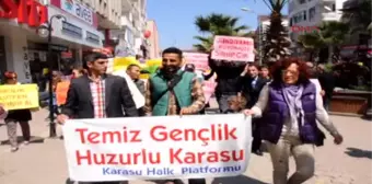 Karasu'da 250 Kişilik Sessiz Protesto