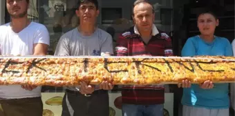 3 Metrelik Dev Ramazan Pidesi Görenleri Şaşırttı