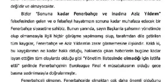 Fenerbahçe Asbaşkanı Deniz Tolga Aytöre'den Açıklama