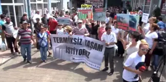 Zonguldak'ta Termik Santral İçin Çed Toplantısında Kefenli Protesto