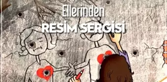 Savaş Çocuklarının Ellerinde Resim Sergisi Açıldı