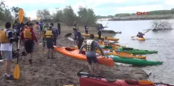 Edirne Meriç Nehri'nde Kano Yarışı