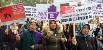 Kadına Şiddete Karşı Yürüyüşte Erkeklerden Anlamlı Destek