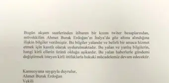 Cumhurbaşkanı Erdoğan'ın Oğlu Burak Erdoğan'ın Avukatı, Gözaltı İddialarını Yalanladı