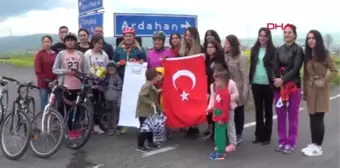 Ardahan 'Türk Kadınının Zaferi' Bisiklet Turu, Ardahan'a Ulaştı