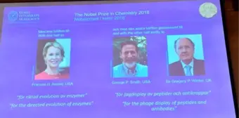 Nobel Kimya Ödülü, Protein Üretimi Çalışmalarıyla Frances Arnold, George P. Smith ve Gregory...