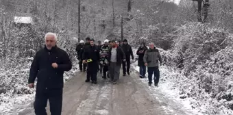 Buzda Kayan Otomobil Ağaçlık Alana Devrildi: 3 Yaralı