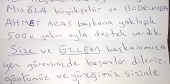 Başkan Atay'ı Duygulandıran Mektup