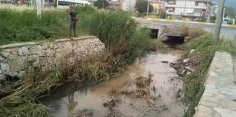 Edremit'te dere yatakları temizleniyor