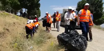 Van Gölü'nün Tatvan sahilinde çöp toplama kampanyası