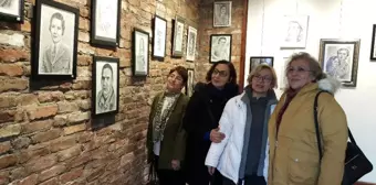 Eskişehirli ressam Salih Sel'den 'Karakalem Portre Sergisi'