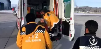 Yol kardan kapandı, hamile kadının imdadına ambulans helikopter yetişti