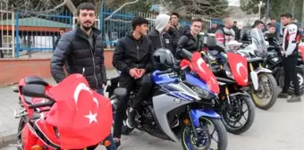 Amasya'da şehitlere saygı yürüyüşü ve motosiklet konvoyu