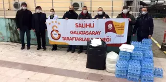 Salihli'deki sarı kırmızılılar sağlık çalışanlarını unutmadı