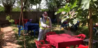 Viranşehir'de yeniden açılan iş yerleri dezenfekte edildi