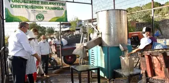 Antep fıstığı kavlatma makinesi Akçaköy'de hizmete girdi