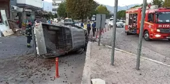 Beton bariyere çarpan kamyonetin sürücüsü öldü