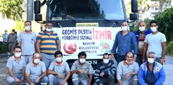 Kemer'den İzmir'e yardım tırı