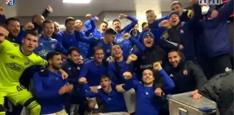 Dinamo celebrate winning Europa League group