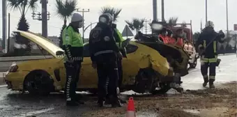 Son dakika haberleri... Turgutlu'da otomobil sürücüsünün yaralandığı kaza güvenlik kamerasında