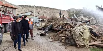 Kaymakamlıktan evi yanan ve hayvanları telef olan ailelere 65 bin liralık destek