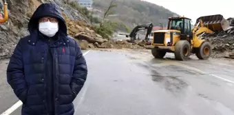 Zonguldak'ta korkutan heyelan