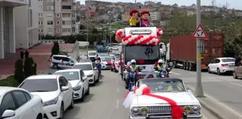 Son dakika haberi: Çekmeköy'de çocuklar, belediye başkanı ve kaymakamı temsilen vatandaşları selamladı