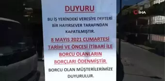 Gizli hayırsever veresiye defterini satın aldı