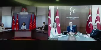 MHP heyeti CHP heyetiyle video konferans aracılığıyla bayramlaştı