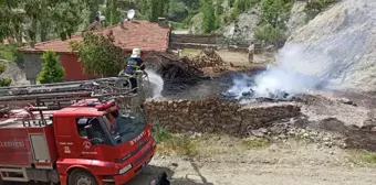 Zile'de bahçe yangını itfaiye ekiplerince söndürüldü