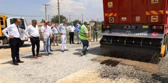 Turgutlu'da ova yolları asfaltlanıyor