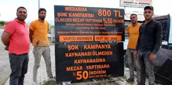 Kaynanası ölmeden mezarını yaptırana yüzde 50 indirim