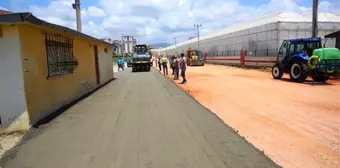 Alanya'da yollarda yeni beton yol uygulaması