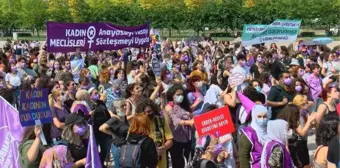 KADINLARDAN İSTANBUL SÖZLEŞMESİ'NİN KALDIRILMASINA PROTESTO