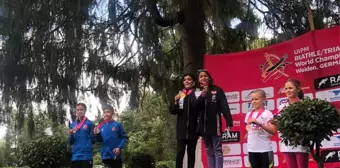 Modern Pentatlon Biathle-Triathle Dünya Şampiyonası'nda genç millilerden 1 altın, 1 gümüş madalya