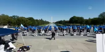 WASHINGTON - Uygur Türkleri, Çin'i ulusal gününde Washington'da protesto etti