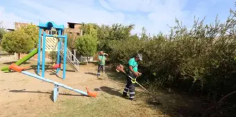 Efeler Belediyesi kent genelinde yeşil alan bakım çalışmalarını sürdürüyor