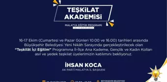 AK Parti Malatya'da 'Teşkilât İçi Eğitim'