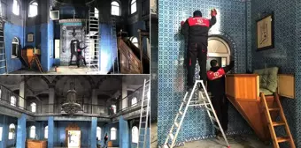 Büyükşehir'in Bahtiyar Camii'nde onarım çalışmaları sürüyor