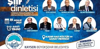 Büyükşehir'den Ustalarla Sezai Karakoç ve Ahmet Remzi Akyürek Anısına Şiir Dinletisi