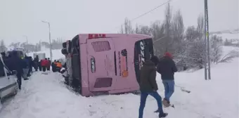 GİRESUN'DA YOLCU OTOBÜSÜ DEVRİLDİ: 9 YARALI