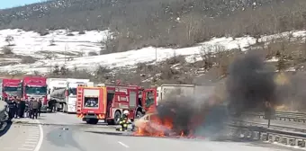 Samsun'da tırla çarpışıp alev alan otomobildeki 2 kişi yaralandı