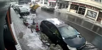 SARIYER'DE TAKSİ KAZASI KAMERADA