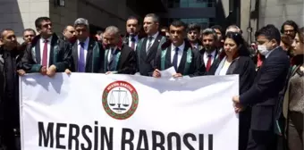 Mersin'de baro başkanları ve avukatlar basın açıklaması yaptı