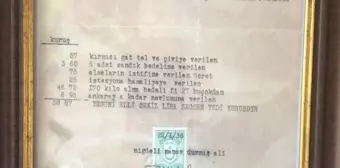 Atatürk'ün Elma Faturasının Bir Örneği CHP Heyetine Hediye Edildi