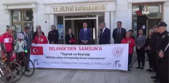 Atatürk'ün Selanik'teki evinden alınarak Samsun'a götürülmek üzere yola çıkarılan toprak ve Türk bayrağı Silivri'ye ulaştı