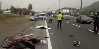 Düzce'de tırın çarptığı motosikletin sürücüsü öldü