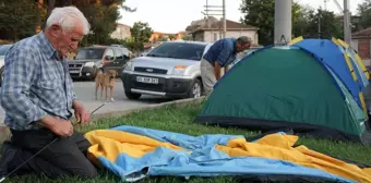 Edirne'de Kırkpınar için çadırda konaklayan vatandaşlara zabıta engeli